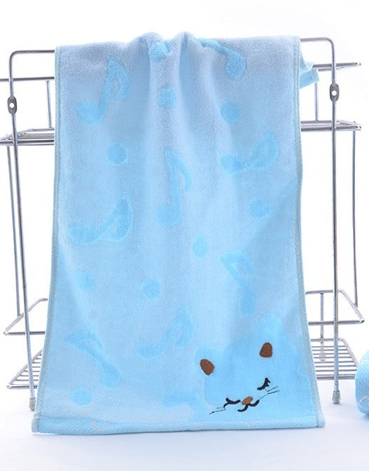 KTX-901075 Bamboo Fiber Kitten Face Bath Towels - Soft, Absorbent, Eco-Friendly 25x50CM