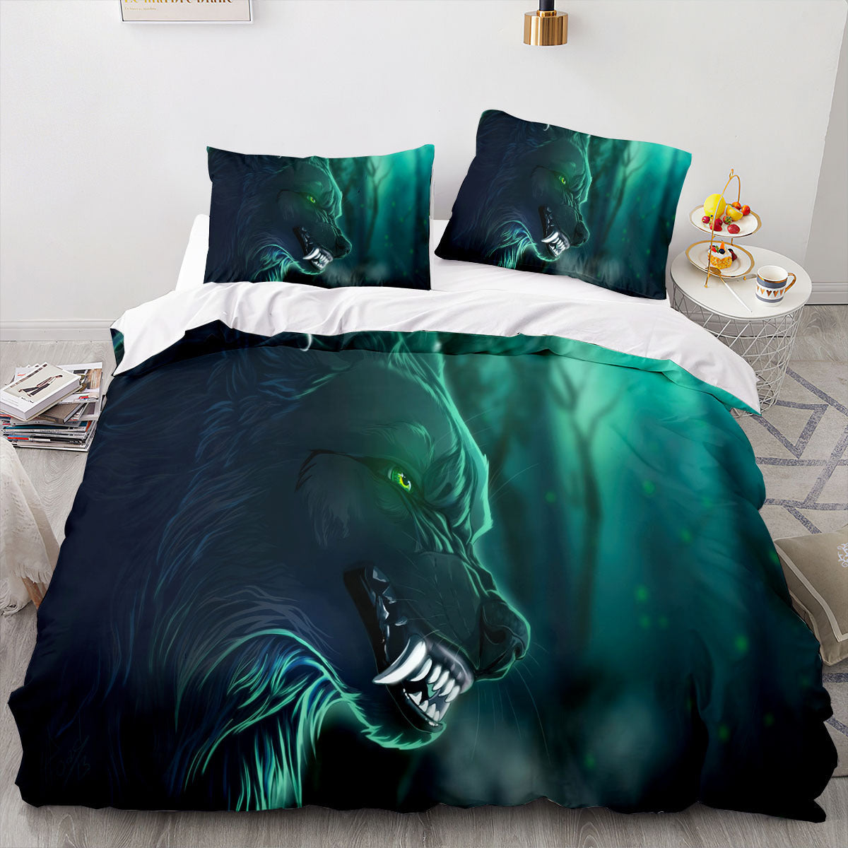 KTX-901331 Animal Printed Three-Piece Bedding Set in Multiple Sizes - Modern Simplicity Design