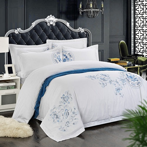 KTX-902419 Four-Piece Pure Cotton Bedding Set - Simple Design, 100% Cotton, Soft Twill Weave