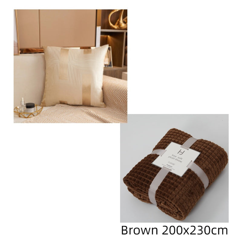 KTX-903635 Geometric Pattern Jacquard Square Cushion Cover in Multiple Colors