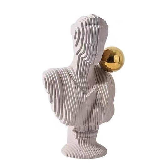 KTX-903891 Modern Light Luxury Female Character Art Sculpture – European Style Resin Ornament