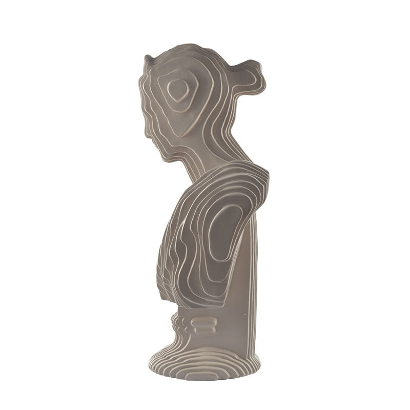 KTX-903891 Modern Light Luxury Female Character Art Sculpture – European Style Resin Ornament