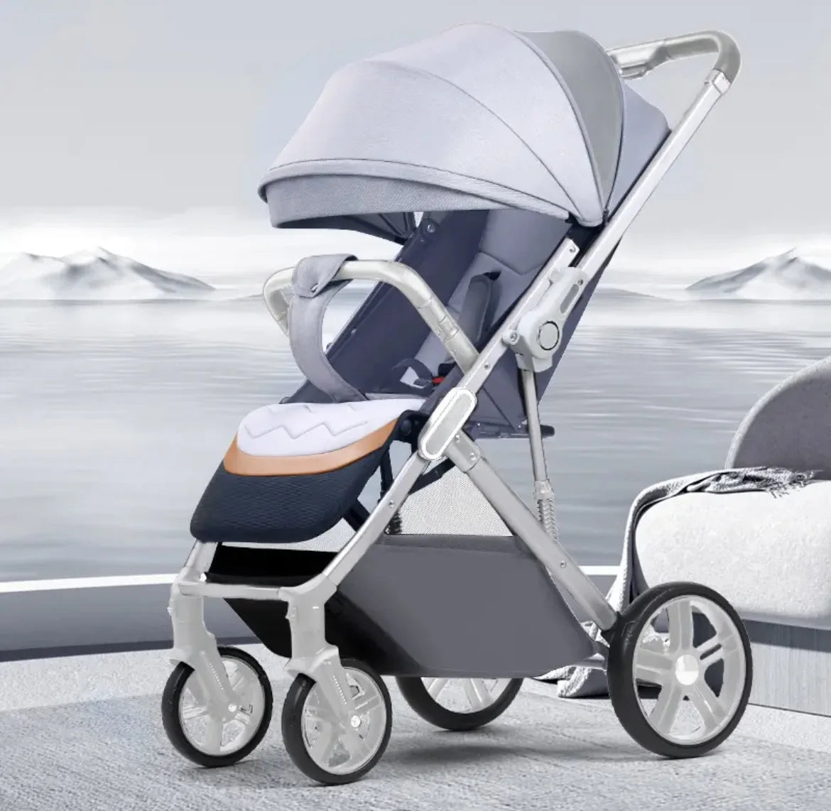 KTX-904979 Adjustable Baby Stroller with High-Quality Control for Newborns