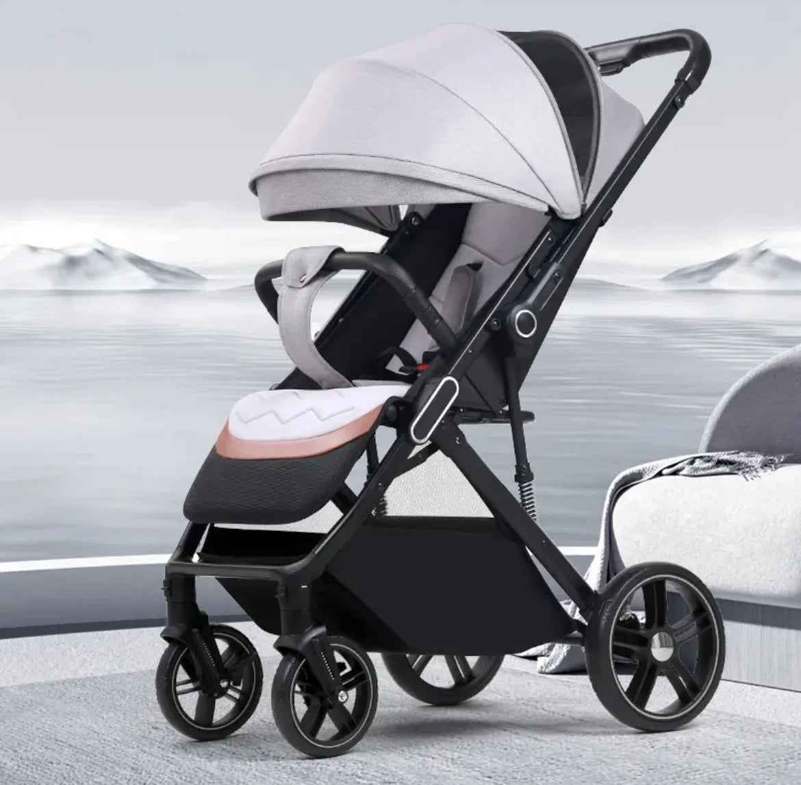 KTX-904979 Adjustable Baby Stroller with High-Quality Control for Newborns