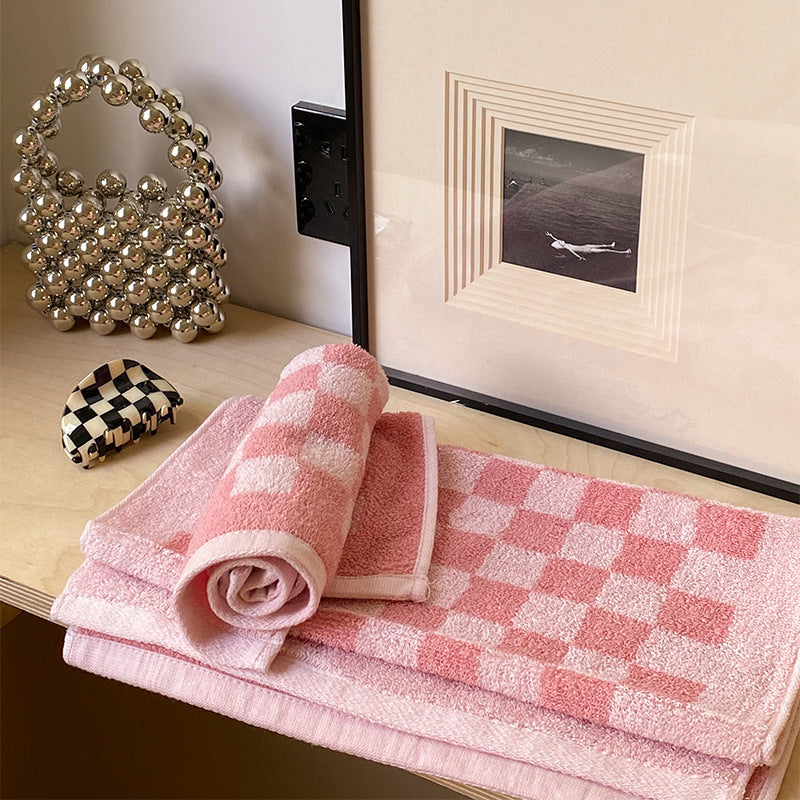 KTX-905363 Parent-Child Long-Staple Cotton Yarn-Dyed Towels in Stylish Plaids and Colors