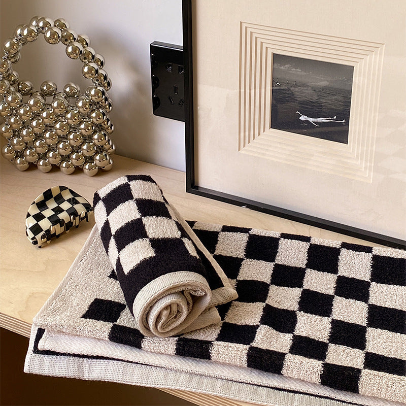 KTX-905363 Parent-Child Long-Staple Cotton Yarn-Dyed Towels in Stylish Plaids and Colors