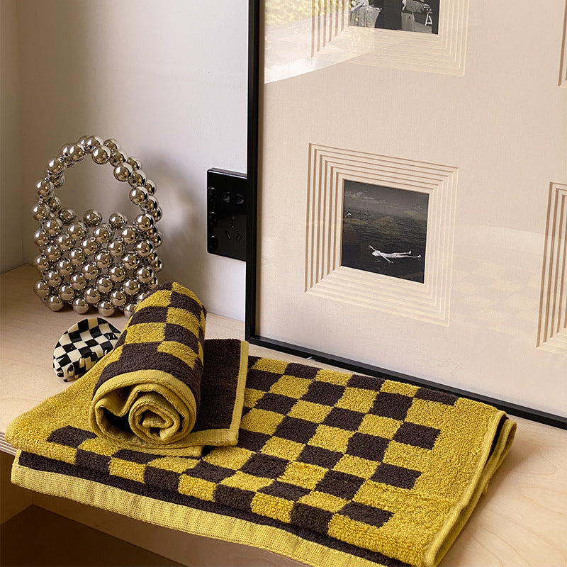 KTX-905363 Parent-Child Long-Staple Cotton Yarn-Dyed Towels in Stylish Plaids and Colors