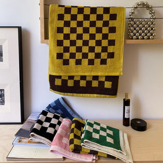 KTX-905363 Parent-Child Long-Staple Cotton Yarn-Dyed Towels in Stylish Plaids and Colors