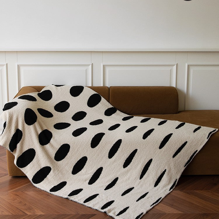 KTX-905939 Double-Faced Geometric Pattern Polyester Blanket for Cold Weather - 130cm x 160cm