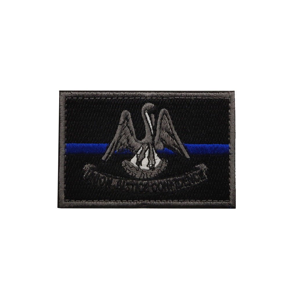 KTX-906771 Embroidered Cloth Stickers with Velcro Epaulets for Clothing - Louisiana, Montana, Minnesota Designs