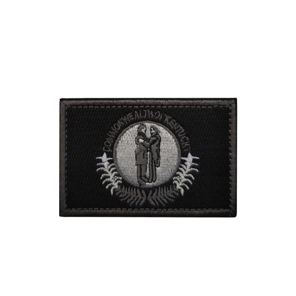 KTX-906771 Embroidered Cloth Stickers with Velcro Epaulets for Clothing - Louisiana, Montana, Minnesota Designs