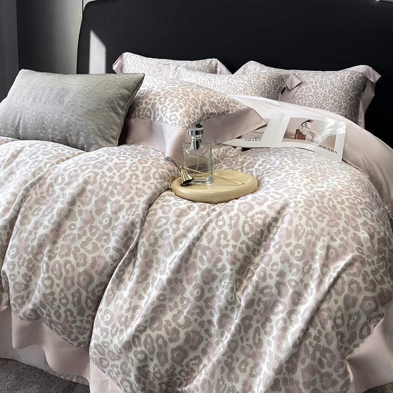 KTX-907411 Lyocell Fiber Four-Piece Plant and Flower Quilt Cover Set - Available in Multiple Sizes