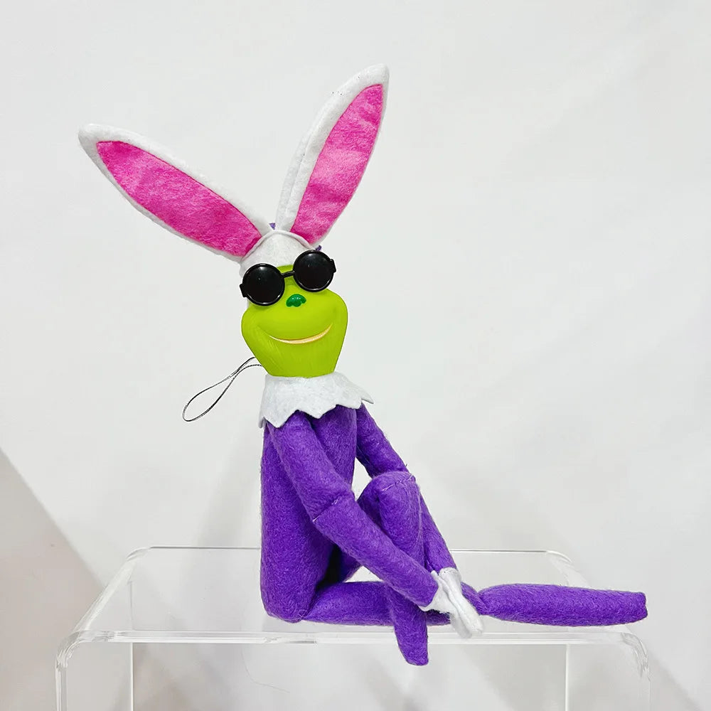 KTX-907923 Valentine's Day Plush Elf Doll Pendant - Soft Green Monster Ornament for Kids and Home Decoration