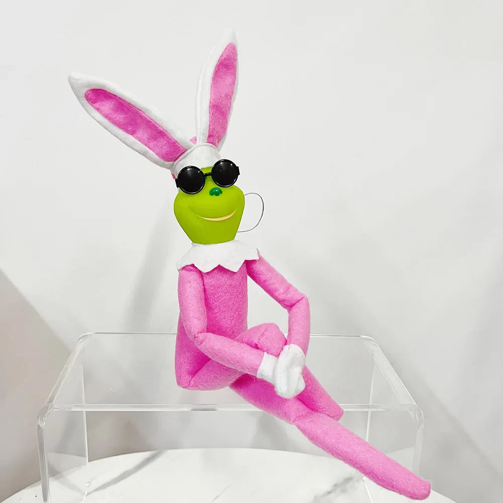 KTX-907923 Valentine's Day Plush Elf Doll Pendant - Soft Green Monster Ornament for Kids and Home Decoration