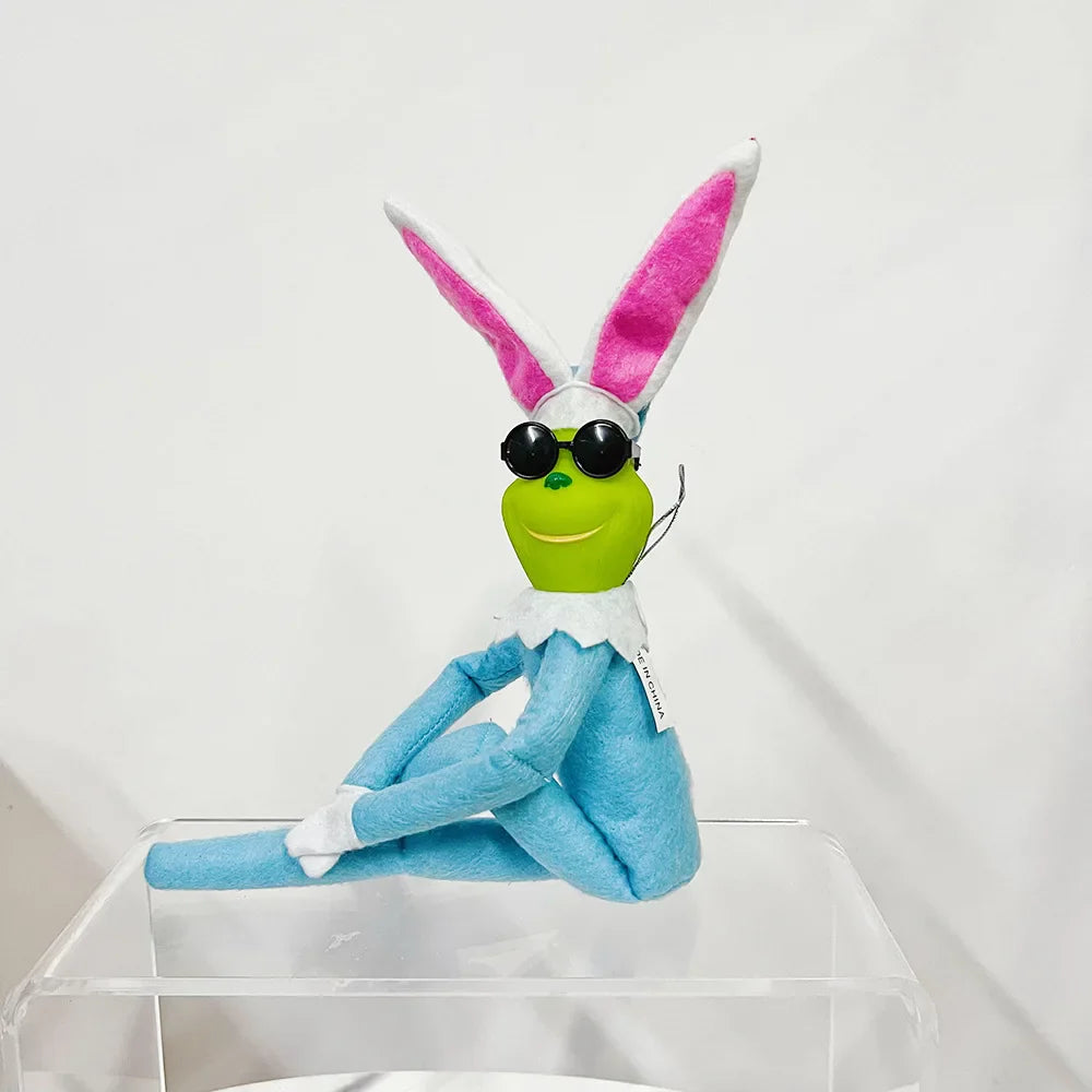 KTX-907923 Valentine's Day Plush Elf Doll Pendant - Soft Green Monster Ornament for Kids and Home Decoration