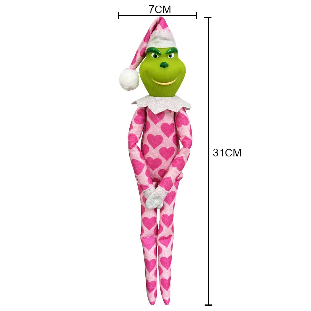 KTX-907923 Valentine's Day Plush Elf Doll Pendant - Soft Green Monster Ornament for Kids and Home Decoration