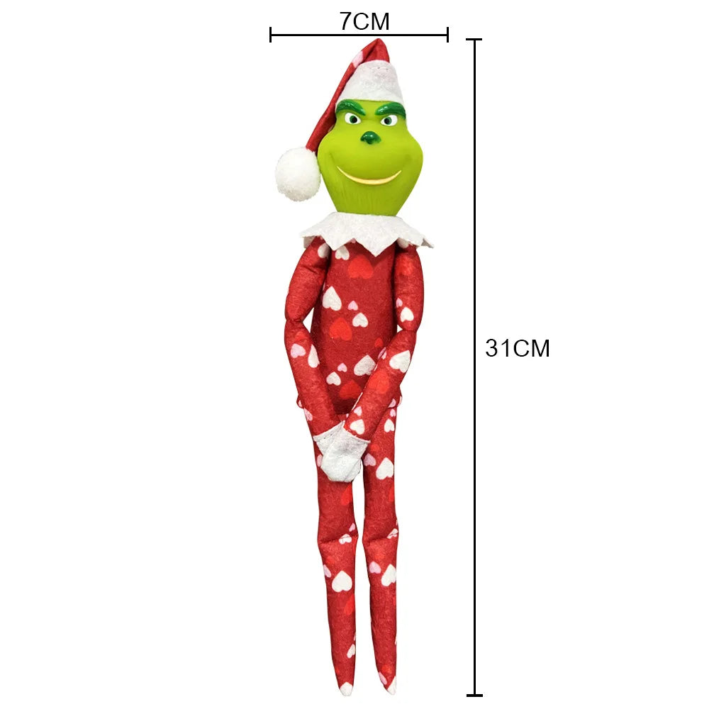 KTX-907923 Valentine's Day Plush Elf Doll Pendant - Soft Green Monster Ornament for Kids and Home Decoration