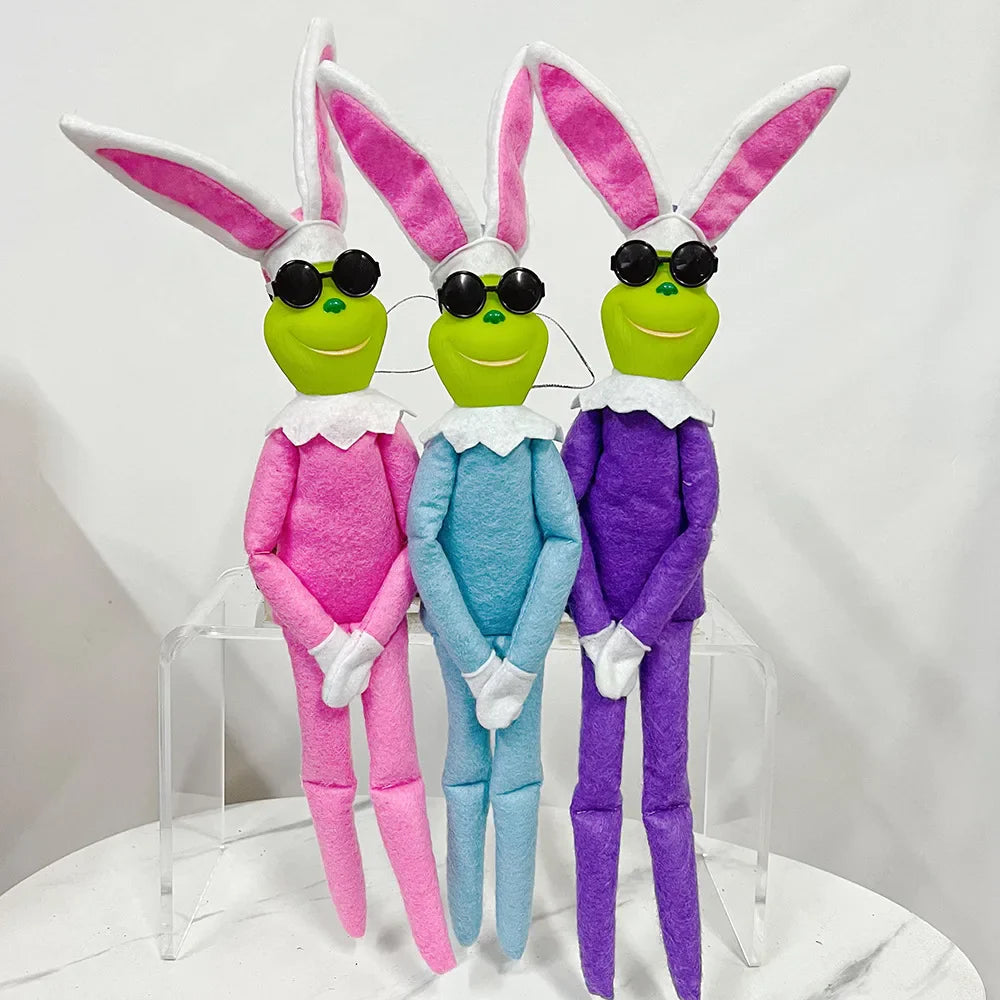 KTX-907923 Valentine's Day Plush Elf Doll Pendant - Soft Green Monster Ornament for Kids and Home Decoration