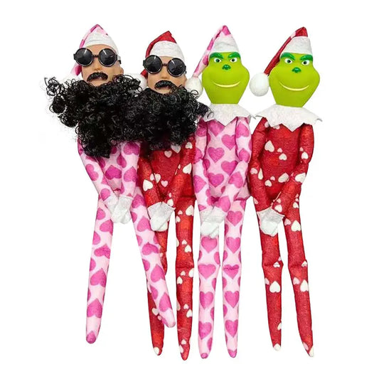 KTX-907923 Valentine's Day Plush Elf Doll Pendant - Soft Green Monster Ornament for Kids and Home Decoration