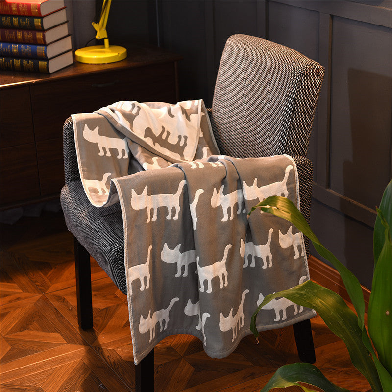 KTX-908051 Cartoon Dog Quick-Drying Bath Towel in Flower Colors - Soft Superfine Fiber, 70x140cm