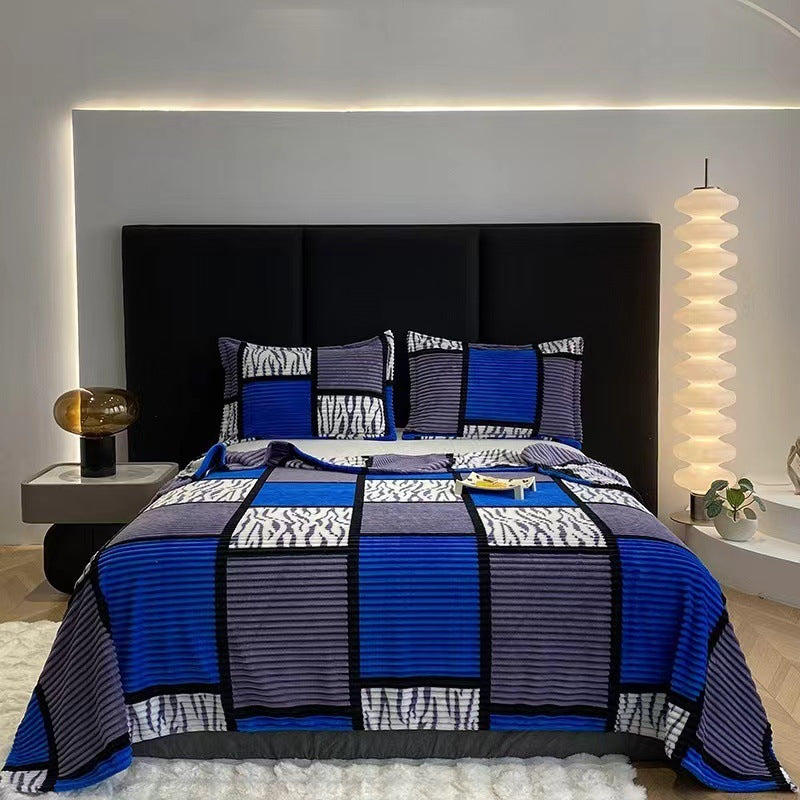 KTX-908243 Lightweight Flannel Blanket for All Seasons - Various Patterns and Sizes Available