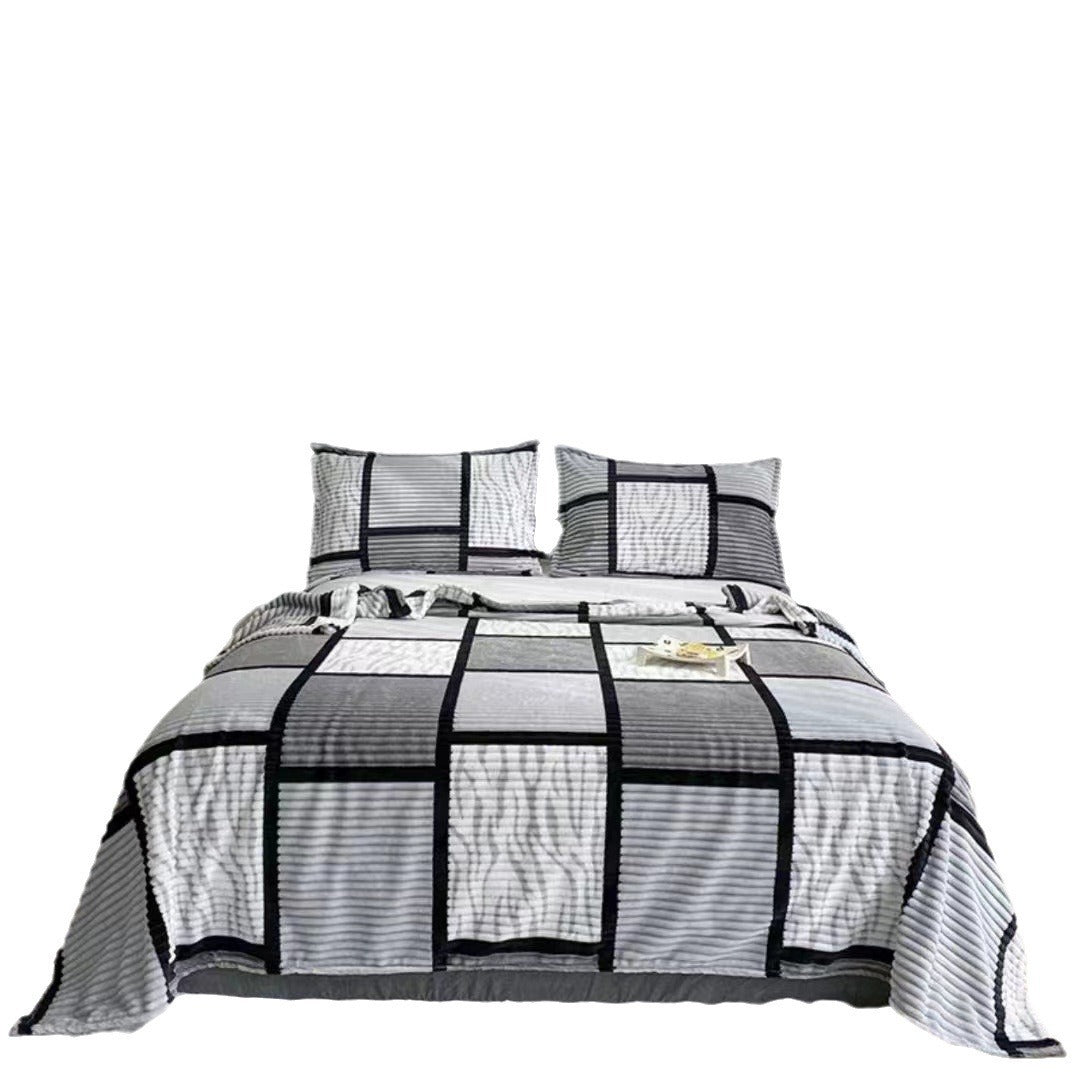 KTX-908243 Lightweight Flannel Blanket for All Seasons - Various Patterns and Sizes Available