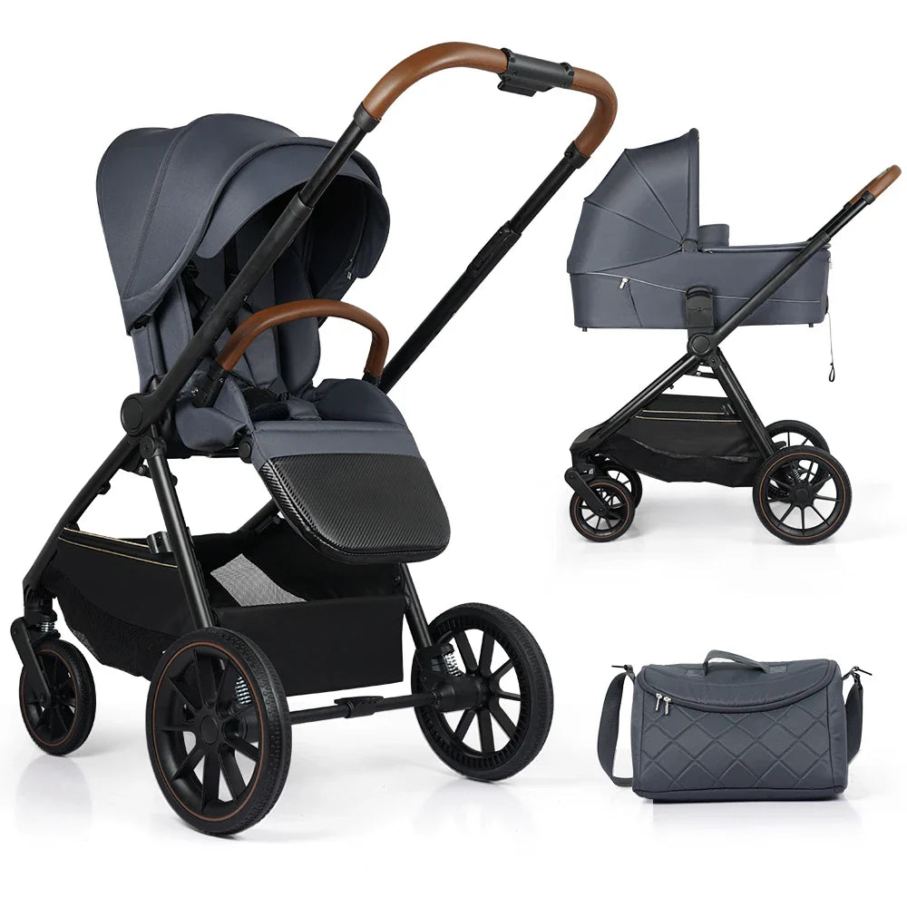 KTX-908435 Compact 2-in-1 Portable Baby Stroller and Pram - Lightweight Folding Design for Travel
