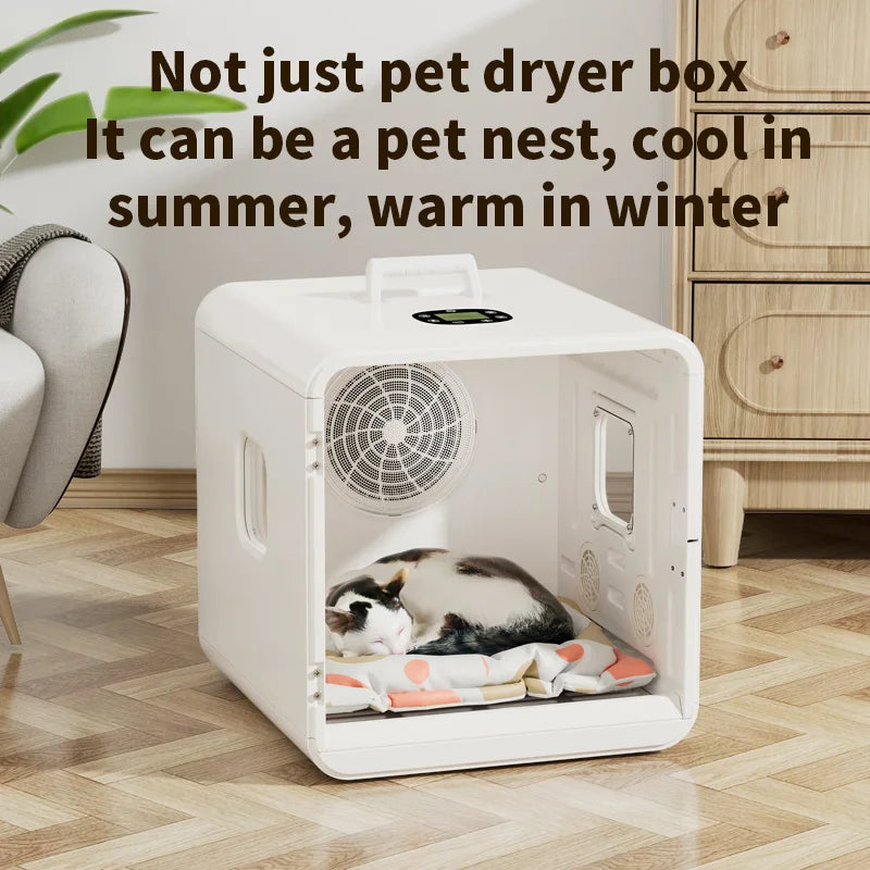 KTX-908499 Portable Smart Pet Dryer 70L Low Noise 4-Speed Eco-Friendly Rechargeable Hair Dryer for Cats and Small Animals