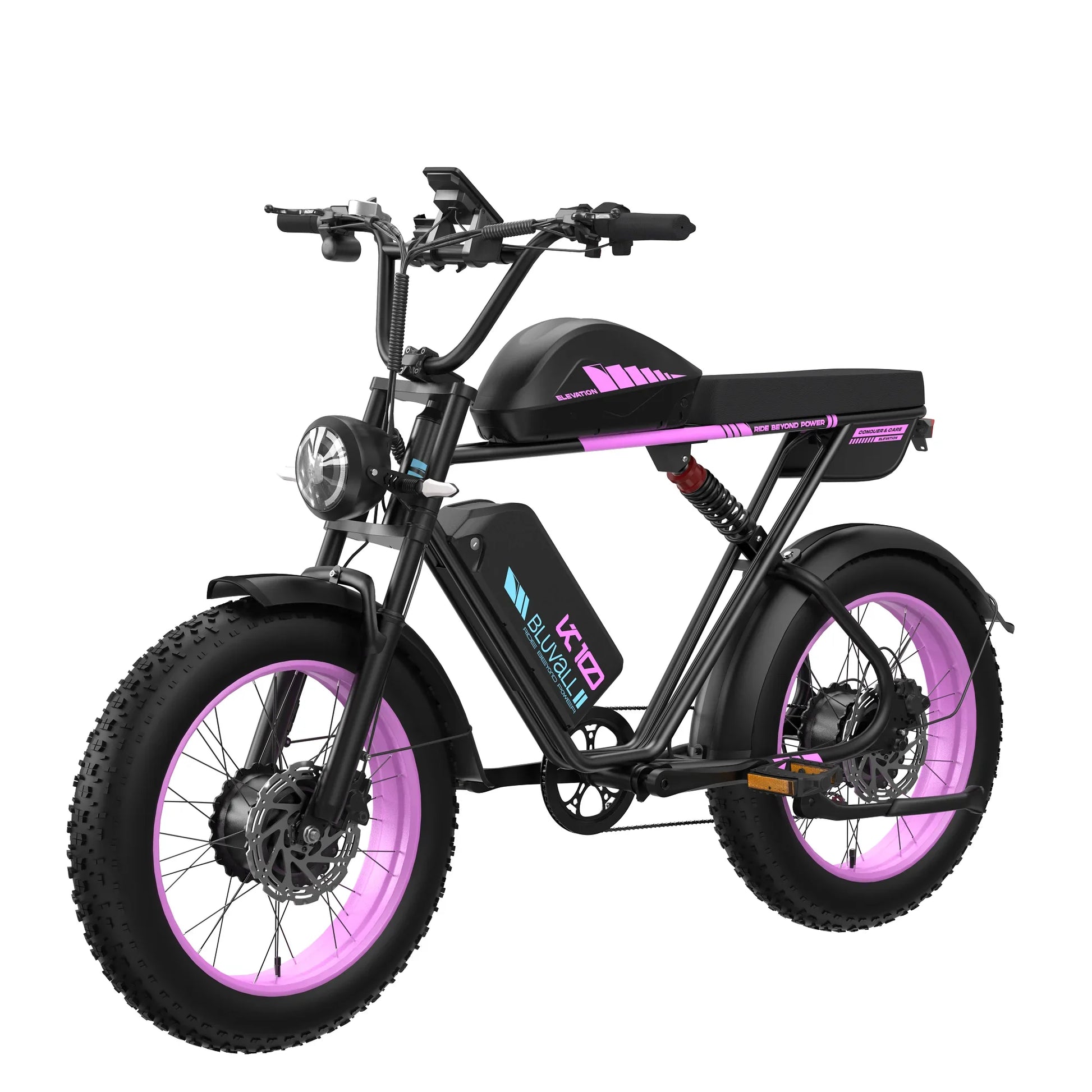 KTX-908947 52V Electric Hybrid Mountain Bike with 20" Wheels, Dual Suspension, 7-Speed Gear System, and Hydraulic Disc Brakes