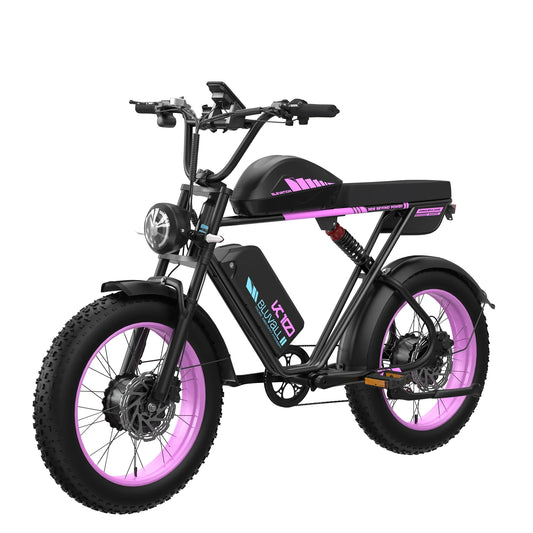 KTX-908947 52V Electric Hybrid Mountain Bike with 20" Wheels, Dual Suspension, 7-Speed Gear System, and Hydraulic Disc Brakes