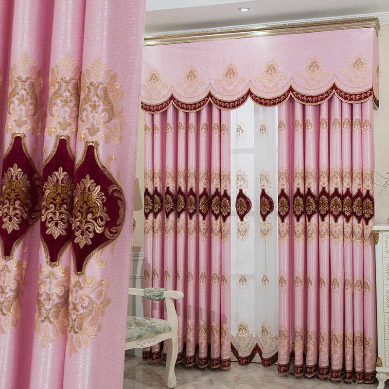 KTX-908947 Luxurious Velvet Rope Embroidered Curtain in Multiple Colors with 70-90% Shading