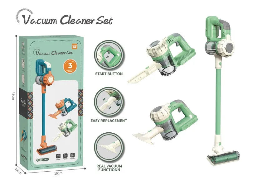 KTX-909075 3-in-1 Toddler Pretend Play Vacuum Cleaning Set for Kids Ages 2-13