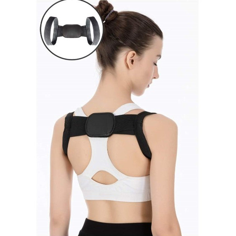 KTX-909075 Back Correction Strap for Adult Students - Elastic Shoulder & Chest Support, Available in White and Black