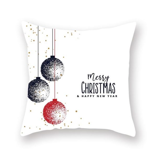 KTX-909075 Christmas Short Plush Digital Print Sofa Pillowcase - 45x45cm
