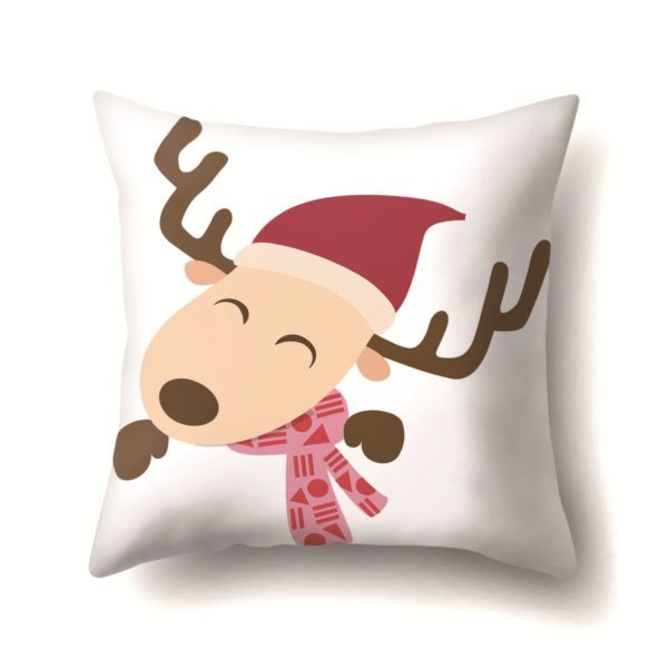 KTX-909075 Christmas Short Plush Digital Print Sofa Pillowcase - 45x45cm