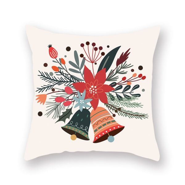 KTX-909075 Christmas Short Plush Digital Print Sofa Pillowcase - 45x45cm