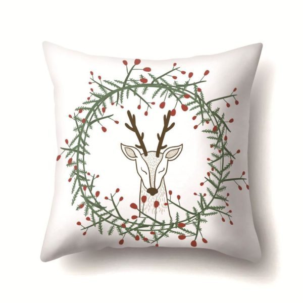 KTX-909075 Christmas Short Plush Digital Print Sofa Pillowcase - 45x45cm