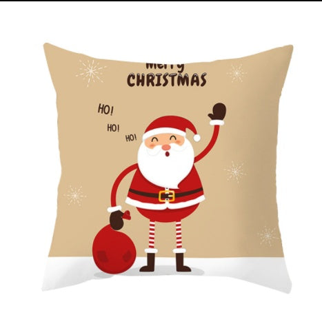 KTX-909075 Christmas Short Plush Digital Print Sofa Pillowcase - 45x45cm