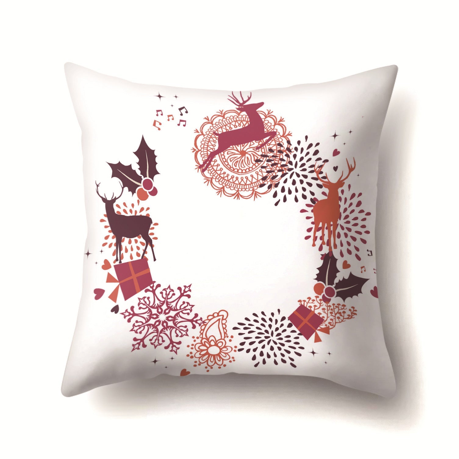 KTX-909075 Christmas Short Plush Digital Print Sofa Pillowcase - 45x45cm