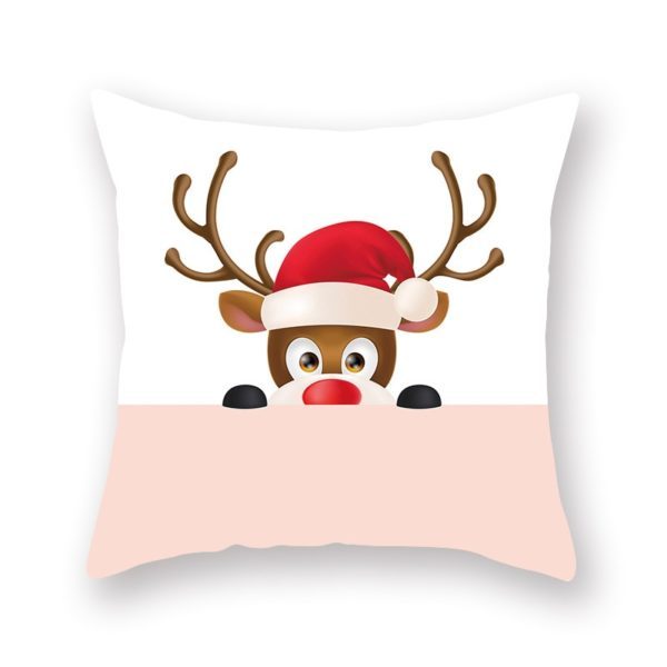 KTX-909075 Christmas Short Plush Digital Print Sofa Pillowcase - 45x45cm