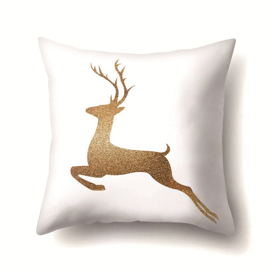 KTX-909075 Christmas Short Plush Digital Print Sofa Pillowcase - 45x45cm