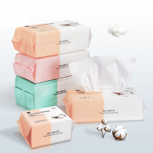 KTX-909971 Disposable Facial Cleansing Towels - 100 Cotton Fibers for Makeup Removal and Cleansing