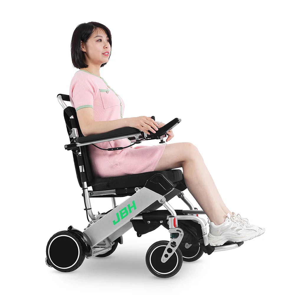 KTX-910419 Airline Approved Lightweight Folding Wheelchair with Powerful Motors and Long Range