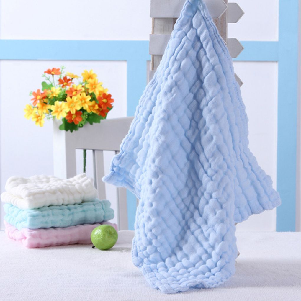 KTX-911123 Cotton Washed Gauze Baby Towel - Hypoallergenic, Eco-Friendly, Soft & Absorbent (28x28cm)