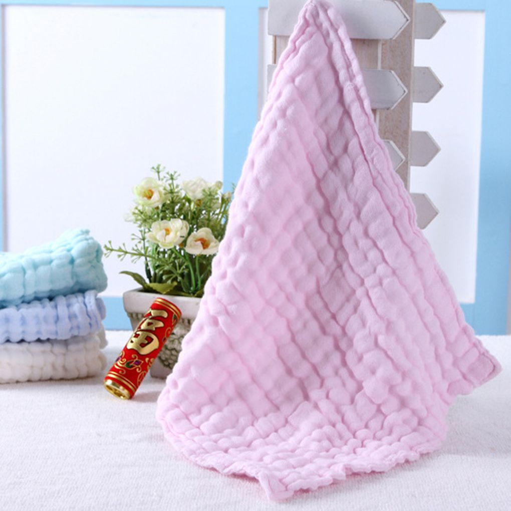 KTX-911123 Cotton Washed Gauze Baby Towel - Hypoallergenic, Eco-Friendly, Soft & Absorbent (28x28cm)