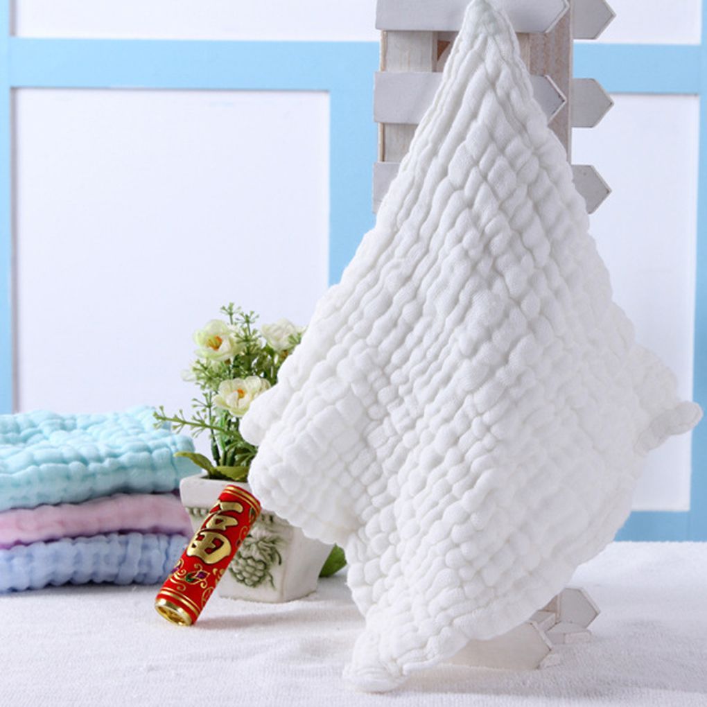 KTX-911123 Cotton Washed Gauze Baby Towel - Hypoallergenic, Eco-Friendly, Soft & Absorbent (28x28cm)