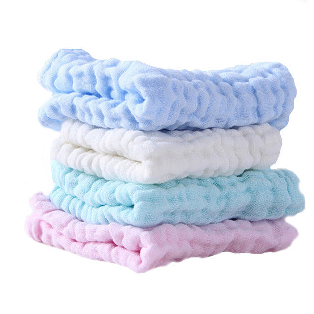 KTX-911123 Cotton Washed Gauze Baby Towel - Hypoallergenic, Eco-Friendly, Soft & Absorbent (28x28cm)