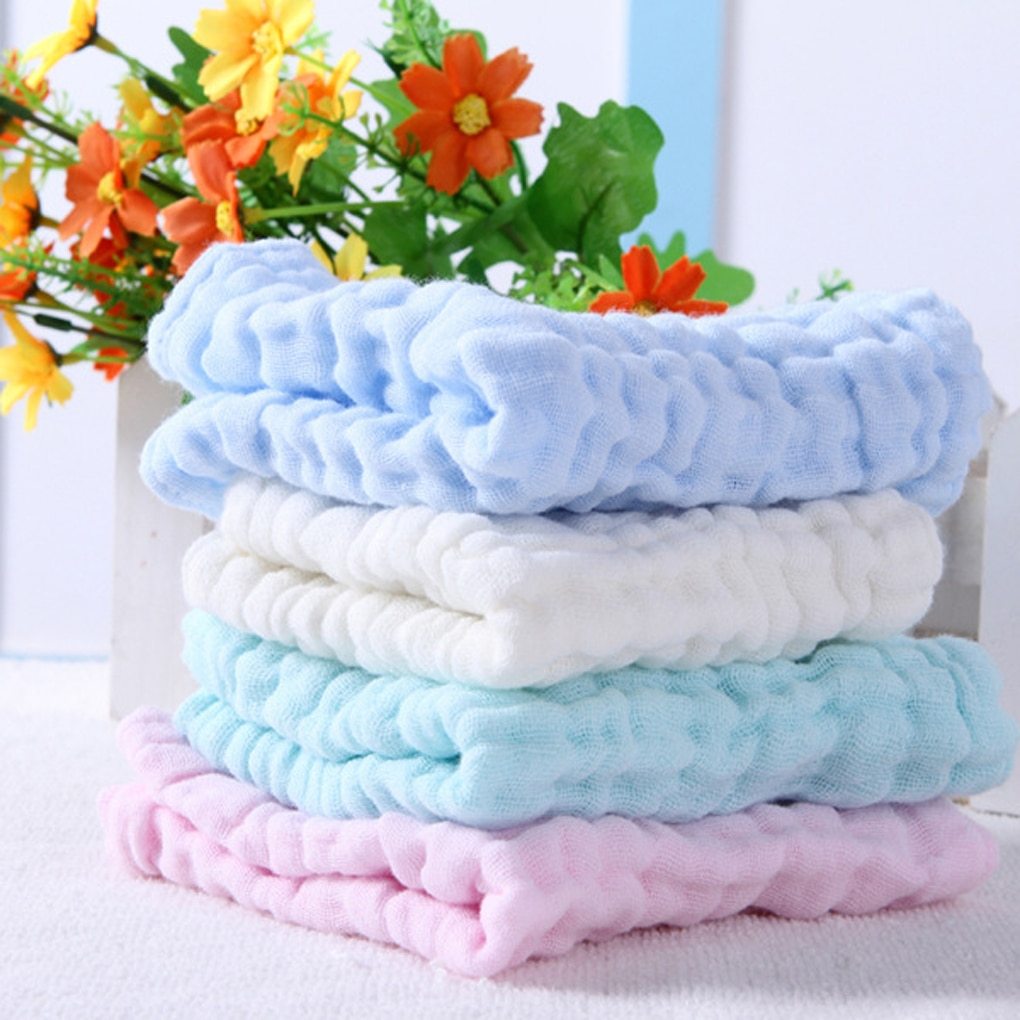KTX-911123 Cotton Washed Gauze Baby Towel - Hypoallergenic, Eco-Friendly, Soft & Absorbent (28x28cm)
