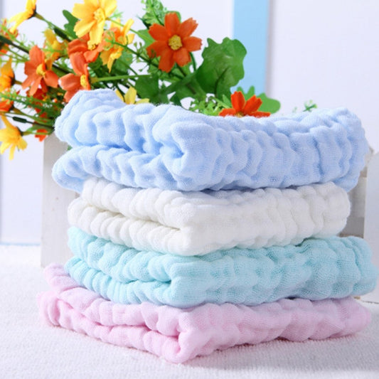 KTX-911123 Cotton Washed Gauze Baby Towel - Hypoallergenic, Eco-Friendly, Soft & Absorbent (28x28cm)