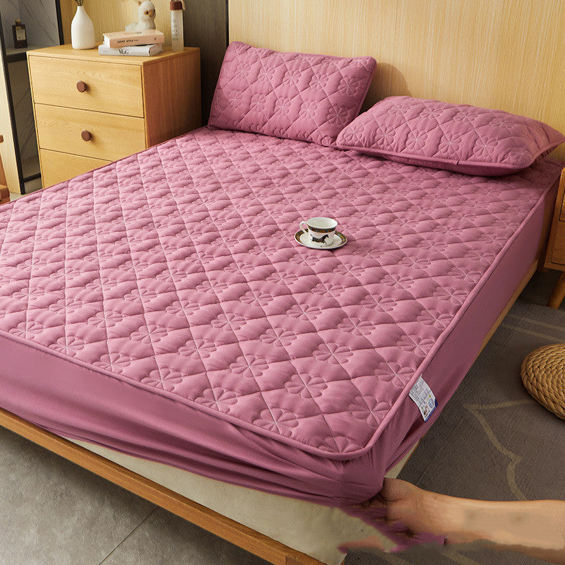 KTX-911507 Brushed Cotton Fitted Sheet with Dust Protection in Elegant Floral Designs